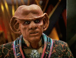 Scene from Star Trek Deep Space Nine where Quark looks disturbed