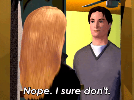 Scene from a Barbie video game where Ken says 'Nope, I sure don't'