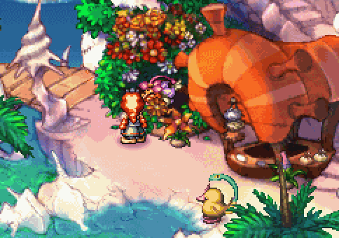 Scene from the game Legend of Mana where the mermaid says there is no ghost