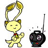 Animation of an Aisha rocking out